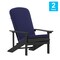 Flash Furniture SLT Gray Adirondack Chairs with Blue Cushions, 2PK 2-JJ-C14501-CSNBL-SLT-GG - alternate 6